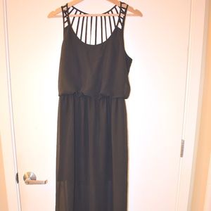 Black Maxi Dress with Side Slit
